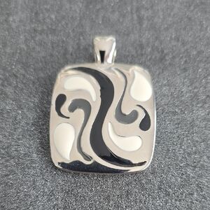Lia Sophia Silver and Black Pendant